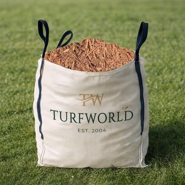 TurfWorld Coarse Brown Bark Mulch Bulk Bag 850kg