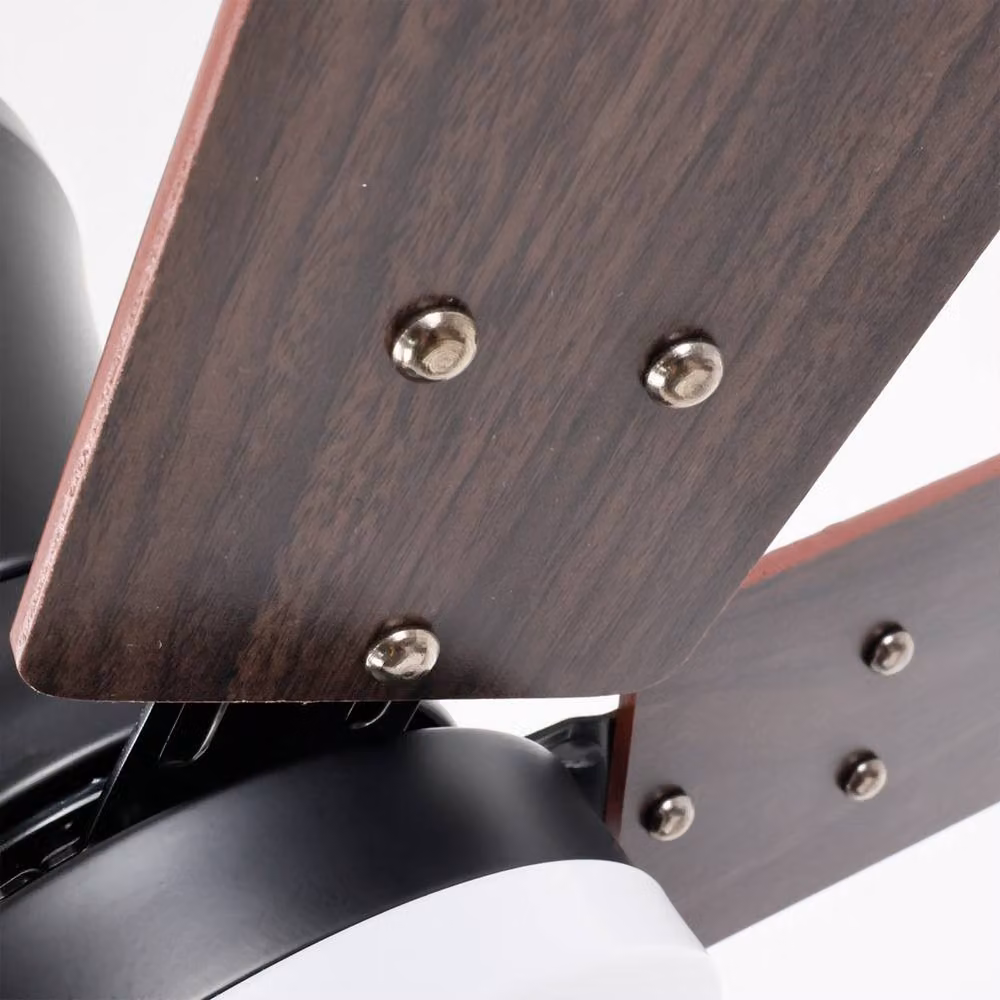 NIVOR Modern Dimmable LED Ceiling Fan with RGB Light and Remote Control in Brown – 9