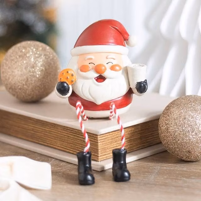 Uniqueful Jolly Santa Christmas Shelf Sitter Tabletop Ornament, Multicolour