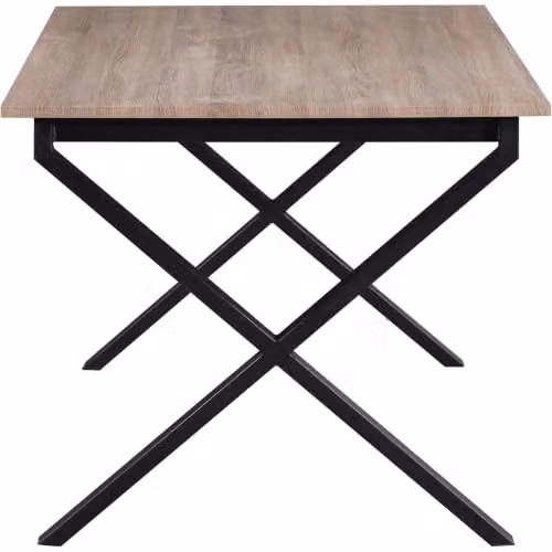 Dorel Home Ipswich Rectangular Dining Table in Black and Oak – 4