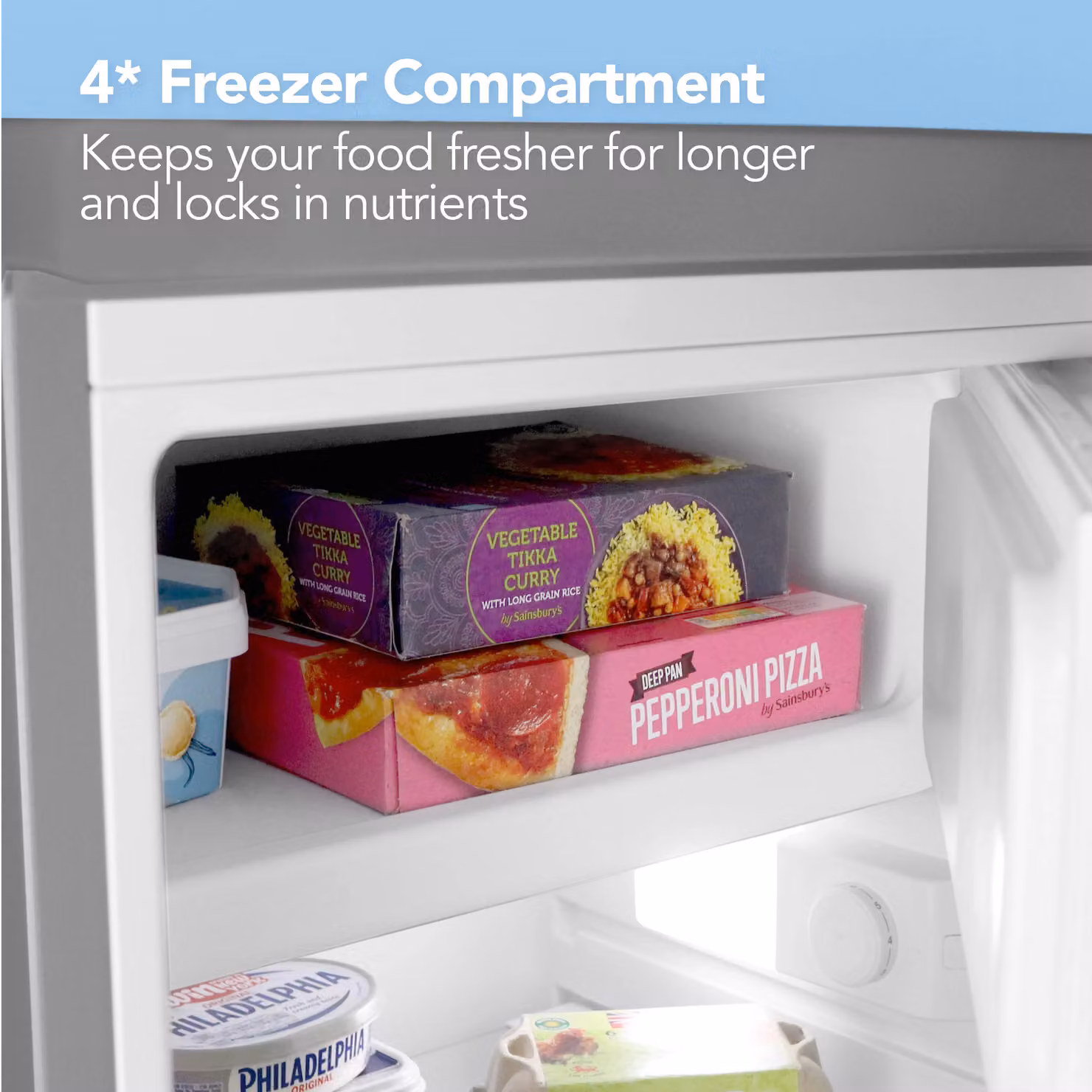 Igenix Silver Under Counter Fridge with 16 Litre Chill Box and 97 Litre Capacity – 6