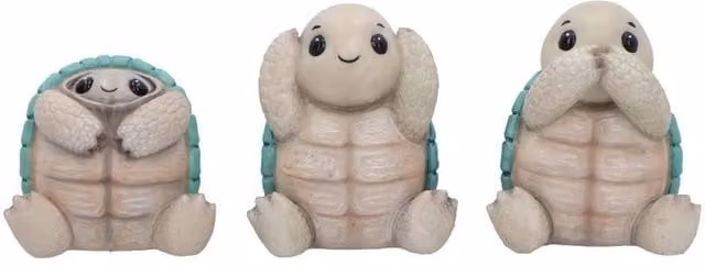 Nemesis Now Three Wise Tortoises Figurines, Green and Multicolour, Height: 8 cm