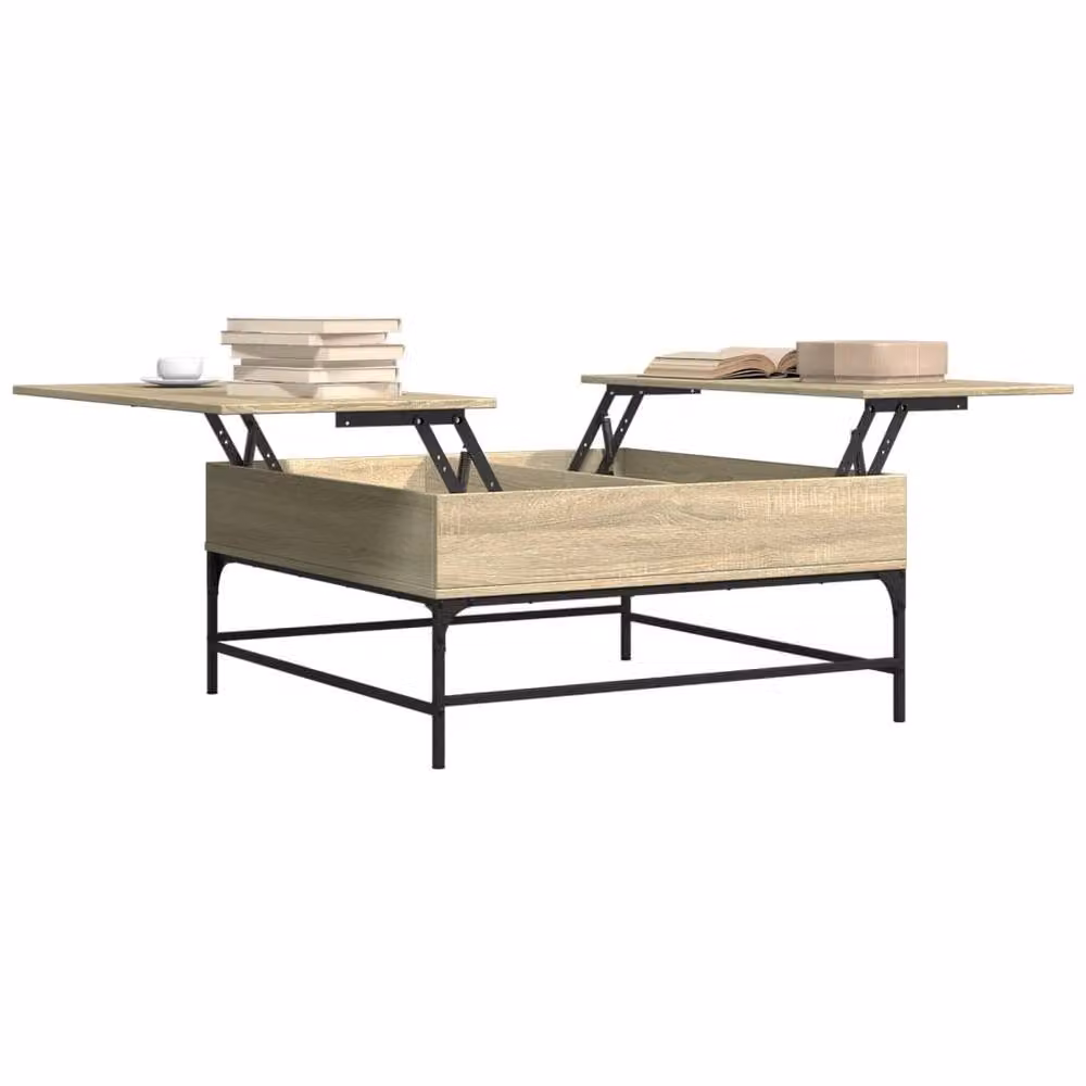 Berkfield Home Sonoma Oak Coffee Table in Light Oak with Lift Mechanism, W/D/H: 95 x 95 x 45 cm – 3