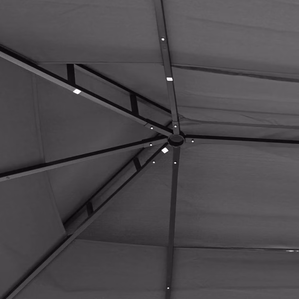 Berkfield Home Anthracite Steel Garden Gazebo with Hip Roof, W/D/H: 400 x 300 x 270 cm – 4