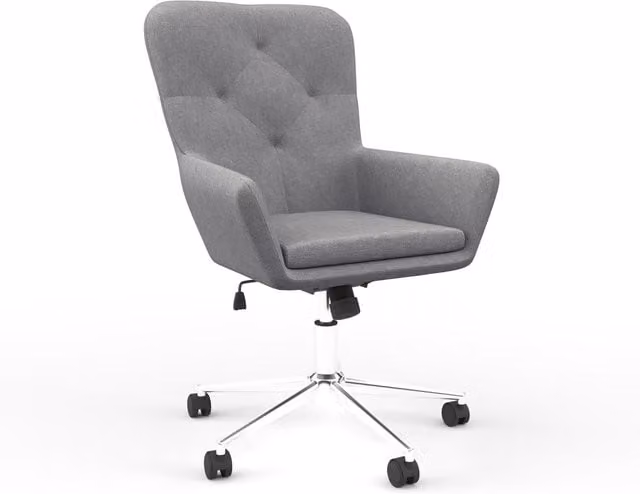 Alphason Benjamin Executive Chair in Grey Fabric with Armrests and Castors