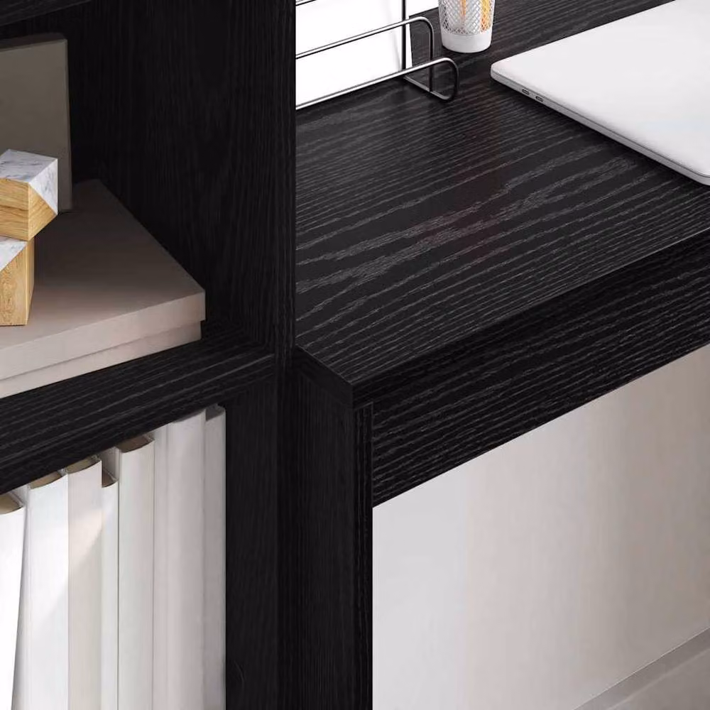 Berkfield Home Black Oak Writing Desk, W/D/H: 80 x 40 x 76 cm – 3