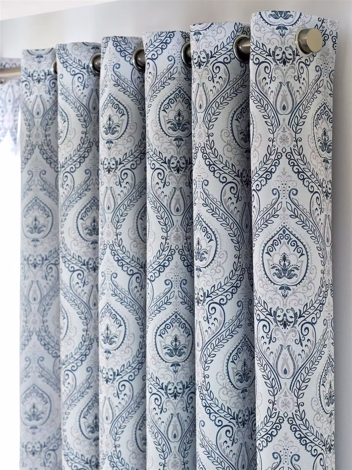Terrys Victoria Triple Woven Eyelet Blackout Curtains in Blue, Width: 168 cm, Drop: 183 cm – 2