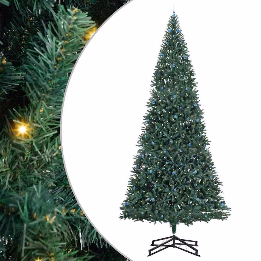Berkfield Home Pre-lit Artificial Christmas Tree with Ball Set, Green, 500 cm – 2