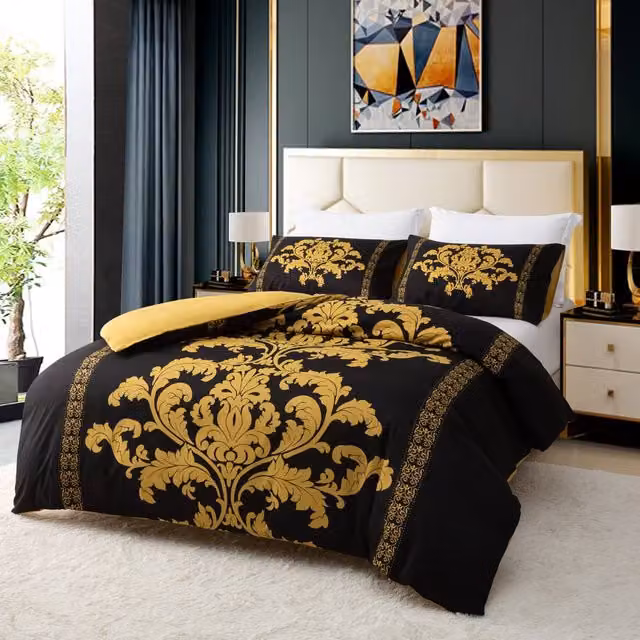 Lazzaro Double Duvet Cover and Pillowcase Set, Premium Brushed Microfibre, Floral Design, W/D/H: 200 x 200 cm – 7