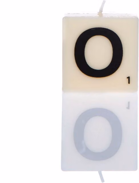 Boxer Gifts White O Letter Figure Candle