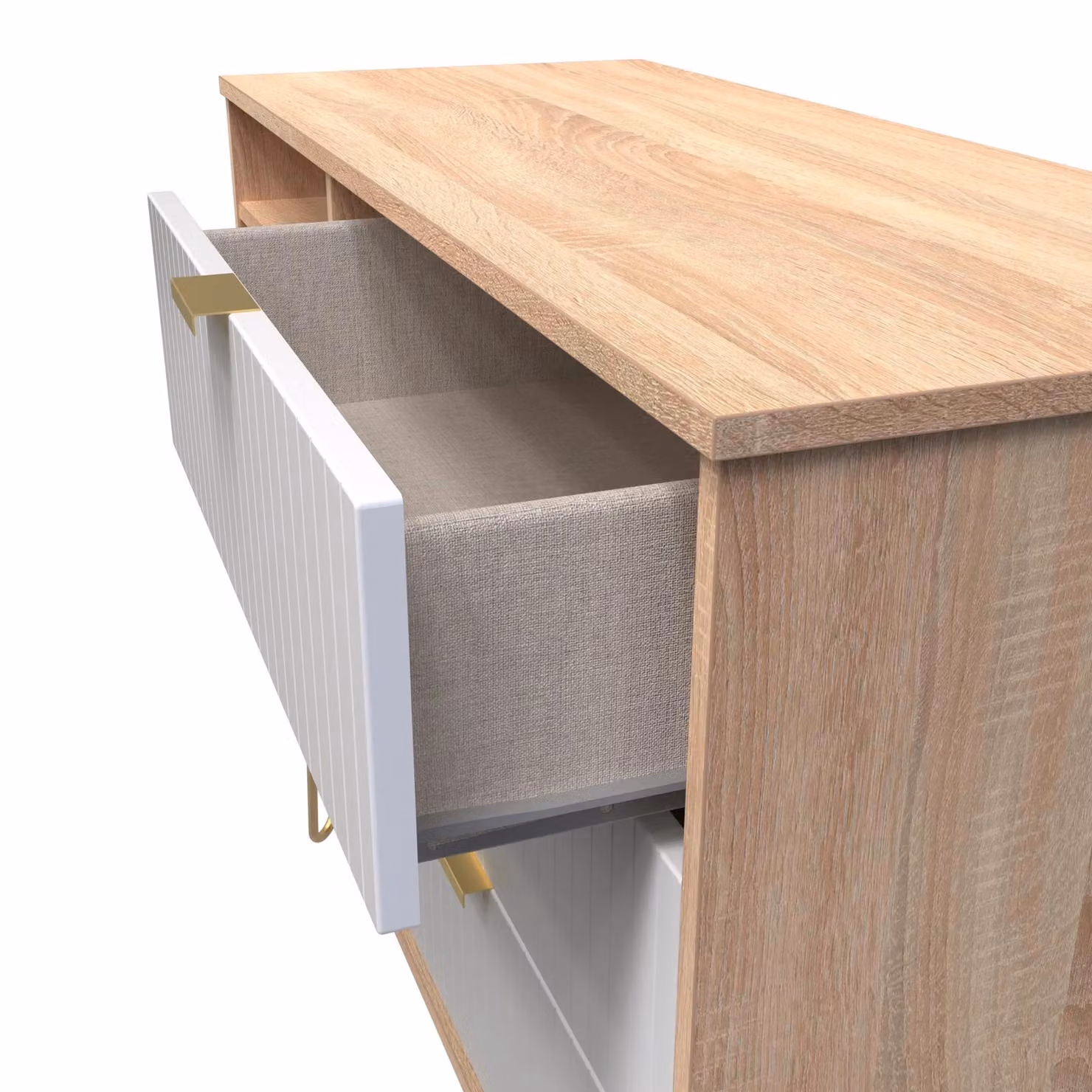 2 U Bexley Ready Assembled 3 Drawer TV Unit in Natural – 3