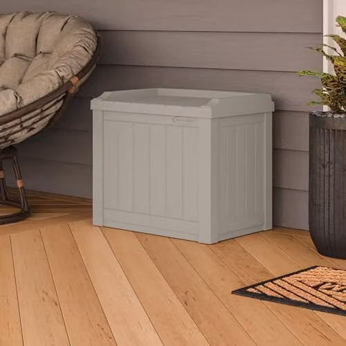 Rowlinson Suncast Florida 83L Garden Storage Box in Beige – 2