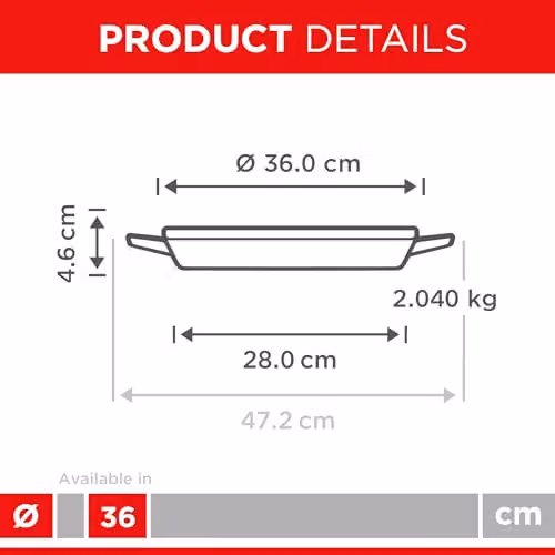 Kuhn Rikon Allround Non-Stick Stainless Steel Paella Pan, Silver, Diameter: 28 cm – 7