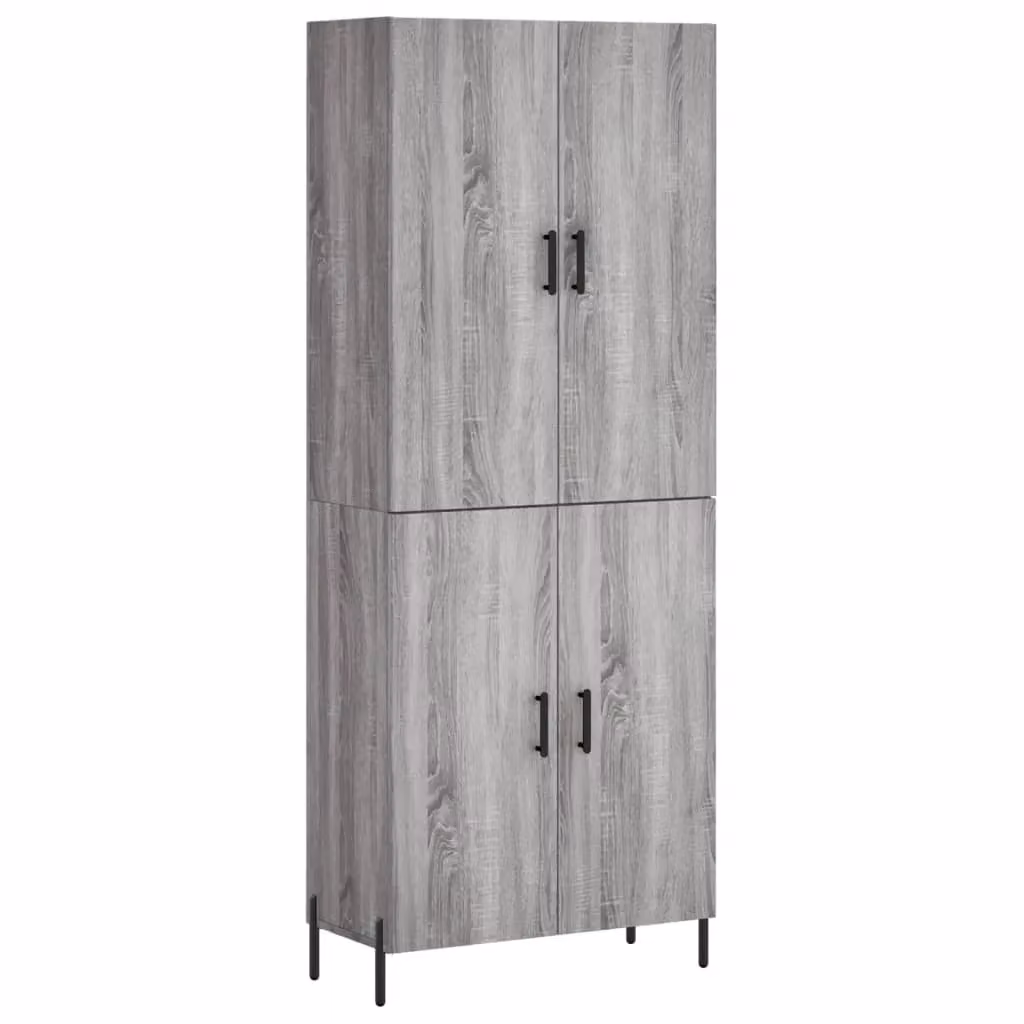 Berkfield Home Grey Sonoma Highboard, W: 69.5 cm, D: 34 cm, H: 180 cm – 2