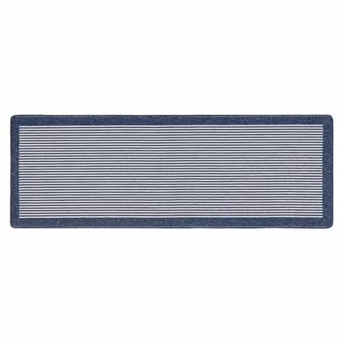 My Mat Stain Resistant Striped Runner in Blue, W: 67 cm, L: 200 cm