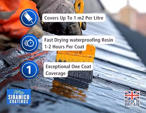 SIRAMICO COATINGS Leak Stop Rapid Leak Repair Paint, Grey, 1 l – 3