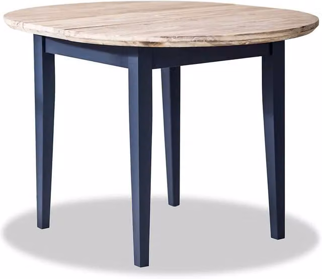Statement Furniture Florence Round Extendable Kitchen Dining Table in Blue