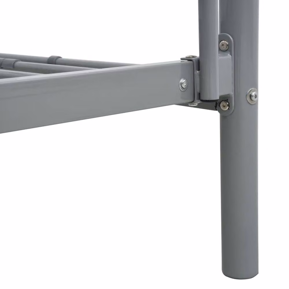 Berkfield Home Elegant Two-Level Bunk Bed in Grey Metal, W/D/H: 90 x 200 cm – 4