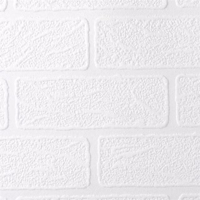 Superfresco Paintable White Brick Effect Vinyl Wallpaper W/H: 52 cm x 1000 cm