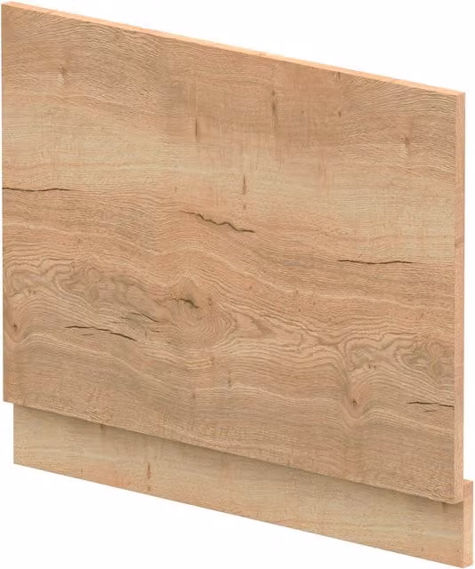 Balterley Edge/Power Straight End Bath Panel and Plinth in Autumn Oak Textured Woodgrain Brown – 1
