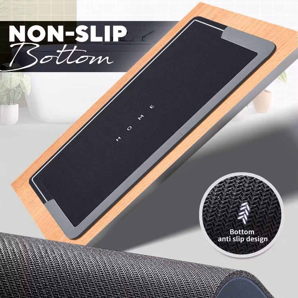 Kelvenix Black Non-Slip Quick-Drying Bathroom Toilet Mat – 4