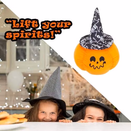 VFM e-Store Pumpkin Soft Toy Halloween Decoration in Orange and Black, W/D/H: 23 x 16 x 12 cm – 5