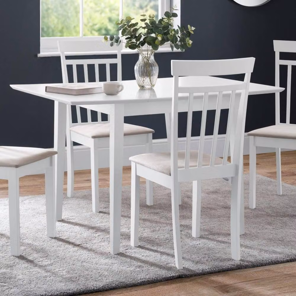 Cheshire Premium Rufford Extendable Rectangular Dining Table in White – 2