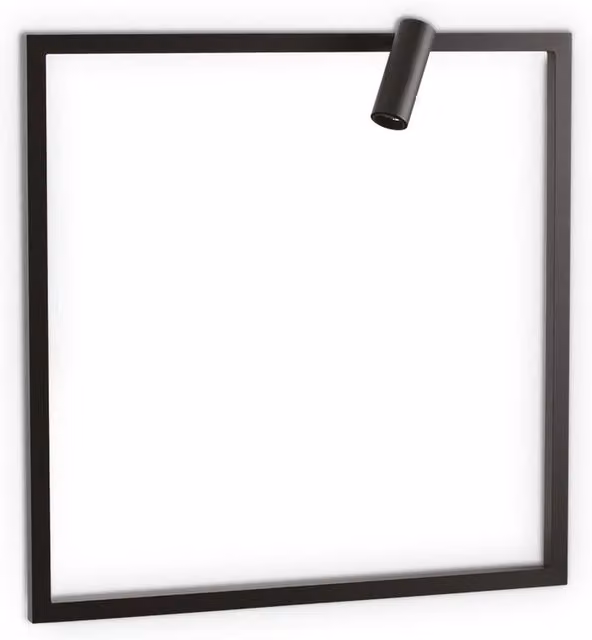 Ideal Lux Syntesi Square Integrated LED Wall Lamp in Black with 3000K Warm White Light