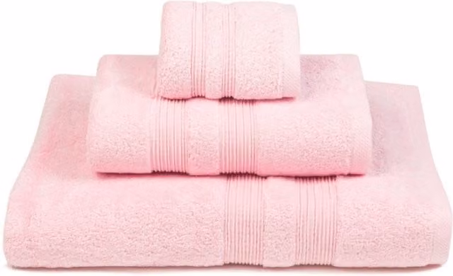 Torres Novas Pink Striped Cotton Terry Towel Set
