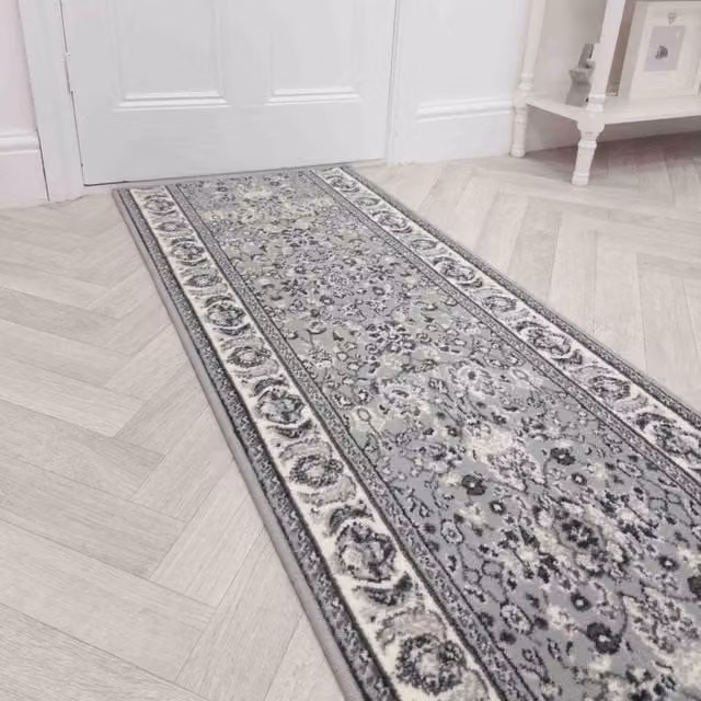 runrug Kashdan Grey Hallway Carpet Runner Rug, W/D/H: 60 x 180 cm – 1