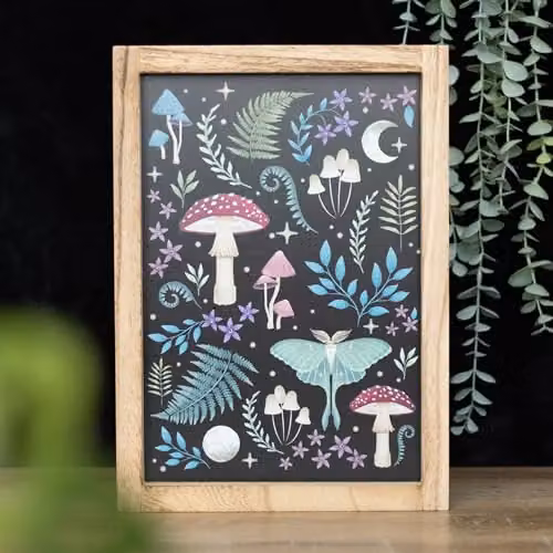 Something Different Wholesale Dark Forest Framed Wall Print in Black and Multicolour – 2
