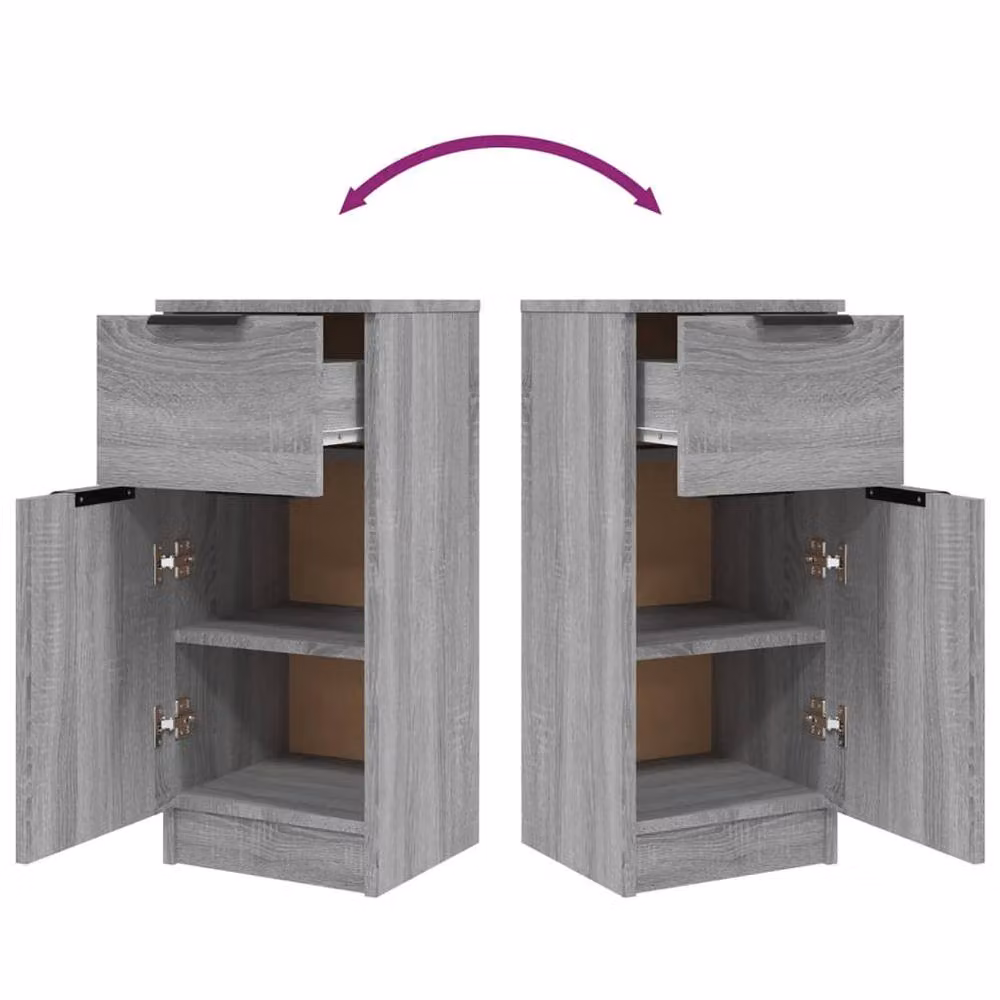 Berkfield Home Grey Sonoma Sideboard in Engineered Wood W/D/H: 30 x 30 x 70 cm – 3