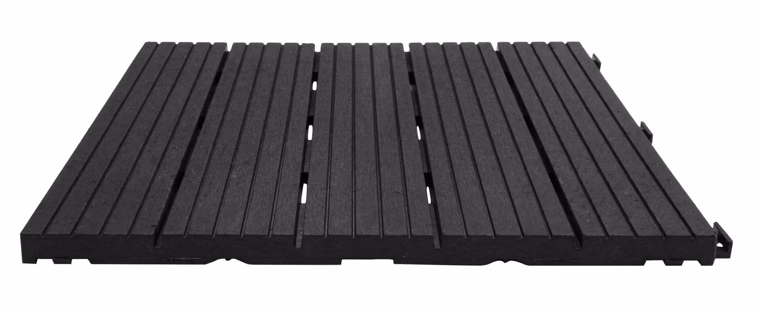 Nicoman Cosmo Interlocking Garden Decking Tiles, 40 Pack, Grey, W/D: 30 x 30 cm – 5