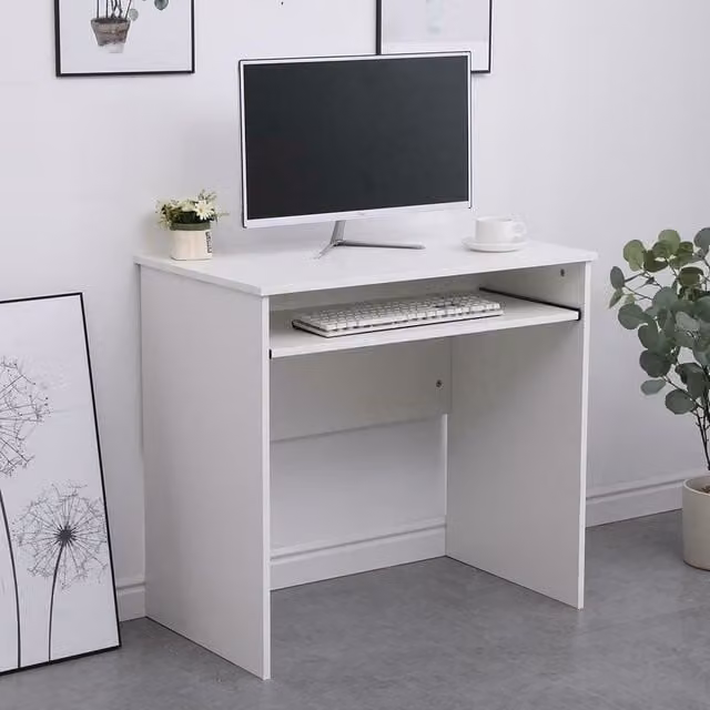 Home Source Modern White Computer Desk for Home Office and Study – 1