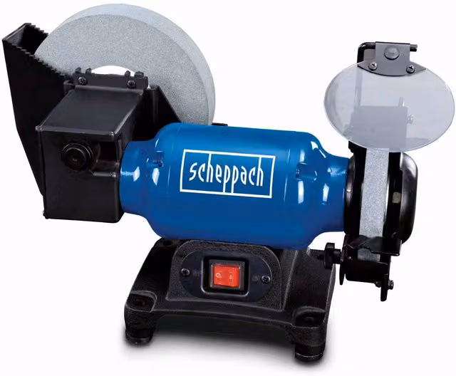 Scheppach BG200W Wet & Dry Bench Grinder with 250W Induction Motor and 200mm Wet Stone, Blue