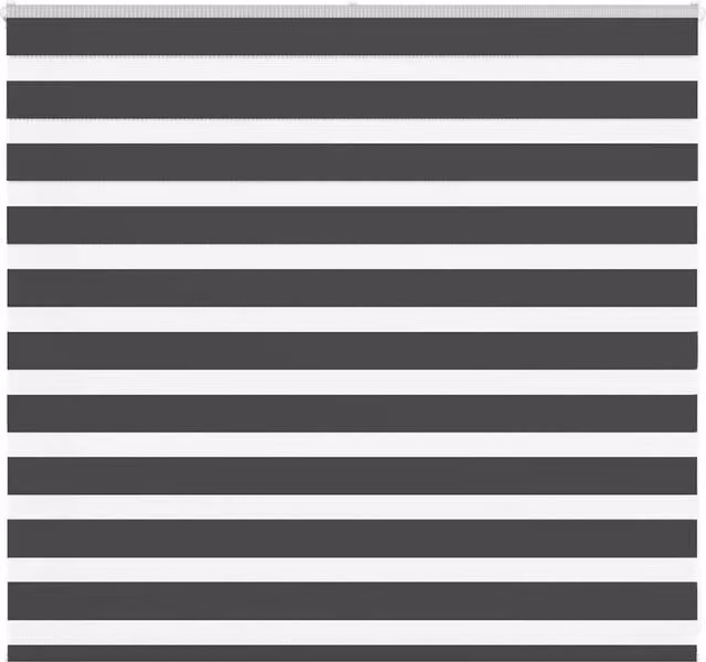 Berkfield Home Zebra Blind in Black Polyester, W: 160 cm, H: 100 cm – 1