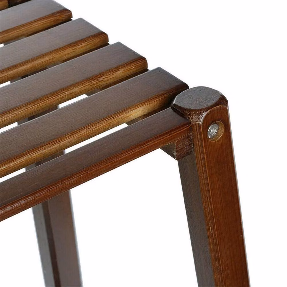 NESTLUNE 2 Tier Bamboo Tall Plant Stand in Brown, H 100 cm x W 15 cm x D 15 cm – 4