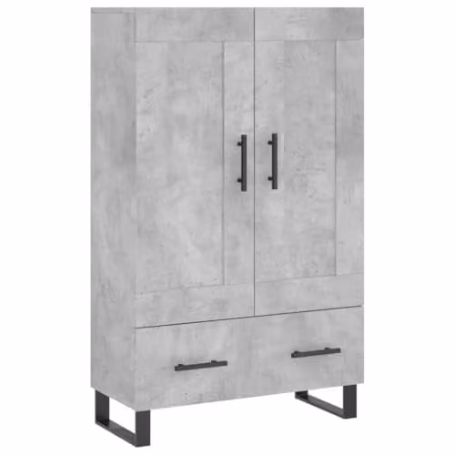 vidaXL Industrial Highboard in Concrete Grey with Hinged Doors and Drawers, W/D/H: 69.5 x 31 x 115 cm – 1