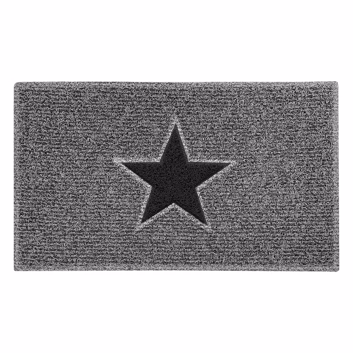 Nicoman Star PVC Spaghetti Doormat in Charcoal Grey, W: 75 cm, D: 44 cm – 2