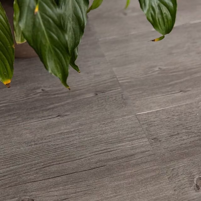 d-c-fix Grey Wood Look Self-Adhesive Peel and Stick Vinyl Floor Tiles, 1sqm