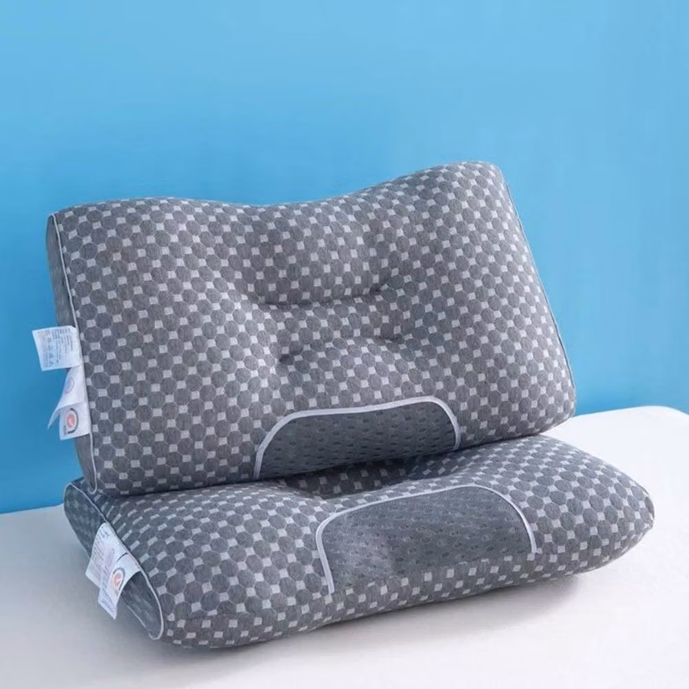PAWNORA 2-Piece Set of Grey Cervical Orthopaedic Pillows for Adults – 2