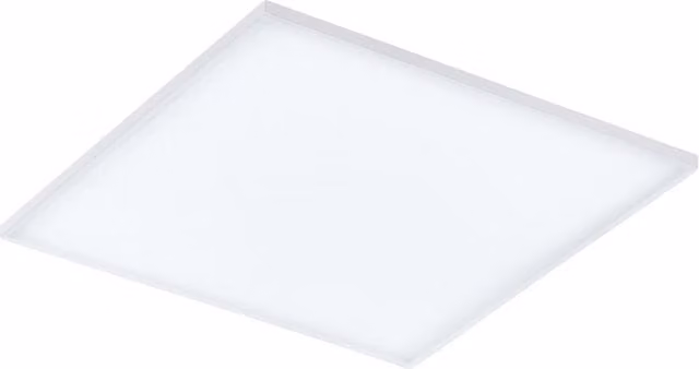 Loops Modern Square White Slim LED Ceiling Light, 33W, 4000K, W/D/H: 59.5 x 59.5 x 6.0 cm