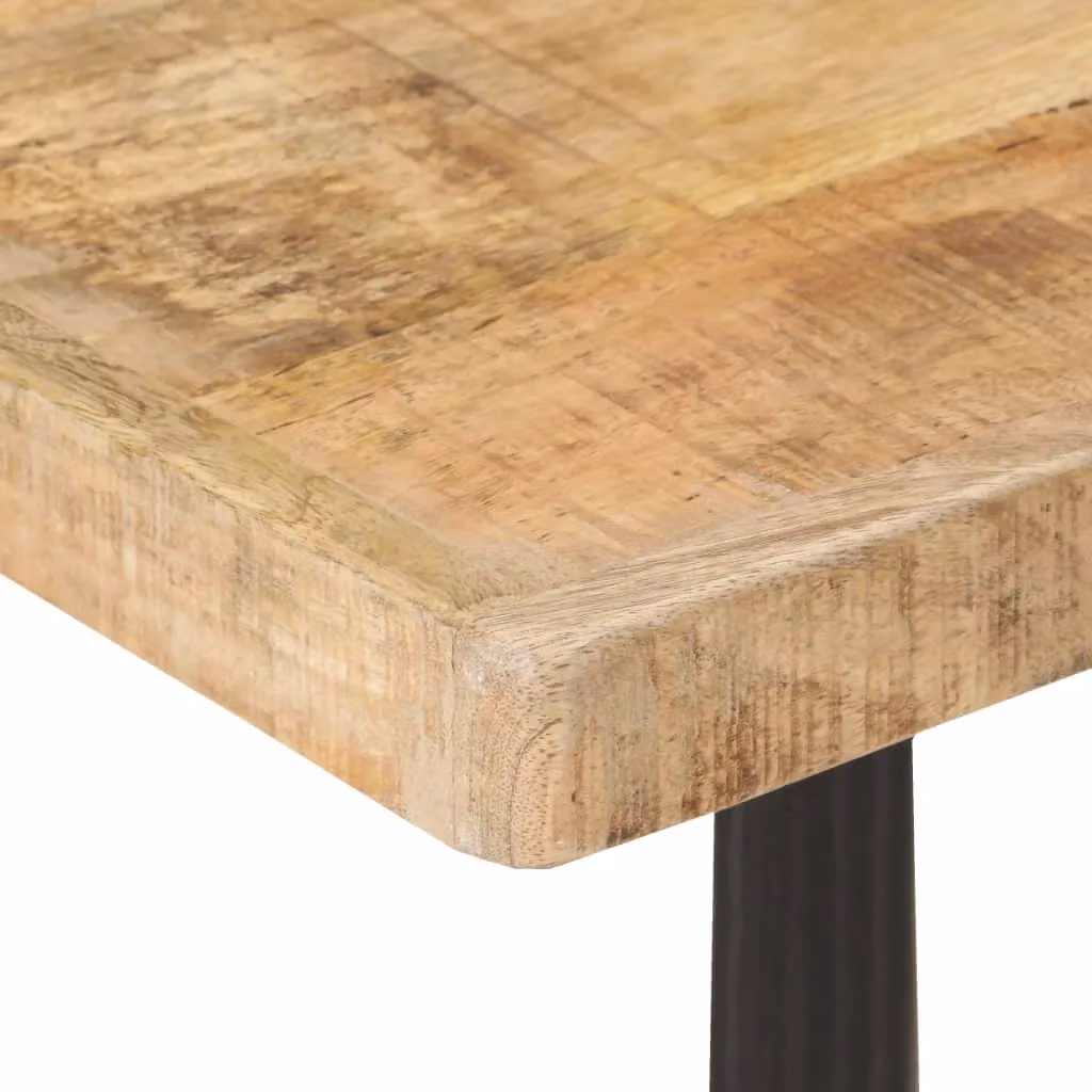 Berkfield Home Bistro Table in Brown Rough Mango Wood, W/D/H: 60 x 60 x 77 cm – 2
