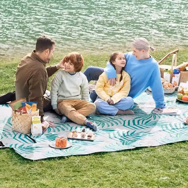 The Bazaarist Foldable Waterproof Padded Picnic Mat and Outdoor Blanket, Grey