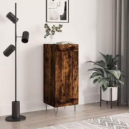 vidaXL Smoked Oak Sideboard in Brown, W/D/H: 34.5 x 34.5 x 90 cm – 2