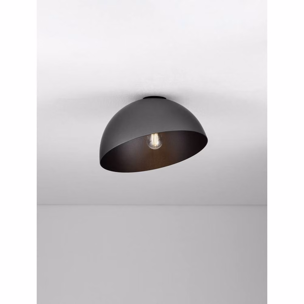 Netlighting Onia Semi Flush Ceiling Light in Grey and Sandy Black, Diameter: 30 cm, E27 Base – 3