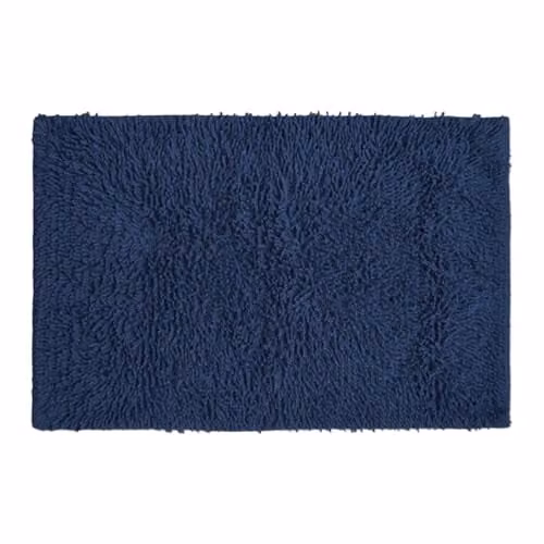 Allure Bath Fashions Tumble Twist Bath Mat, 100% Cotton, Blue, W: 55 cm, D: 90 cm – 1