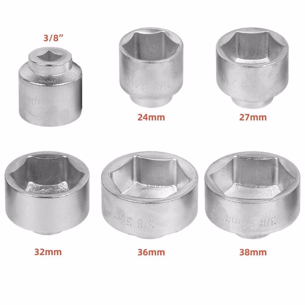 FLAVORA 3/8 inch Oil Filter Socket Set in Silver – 3
