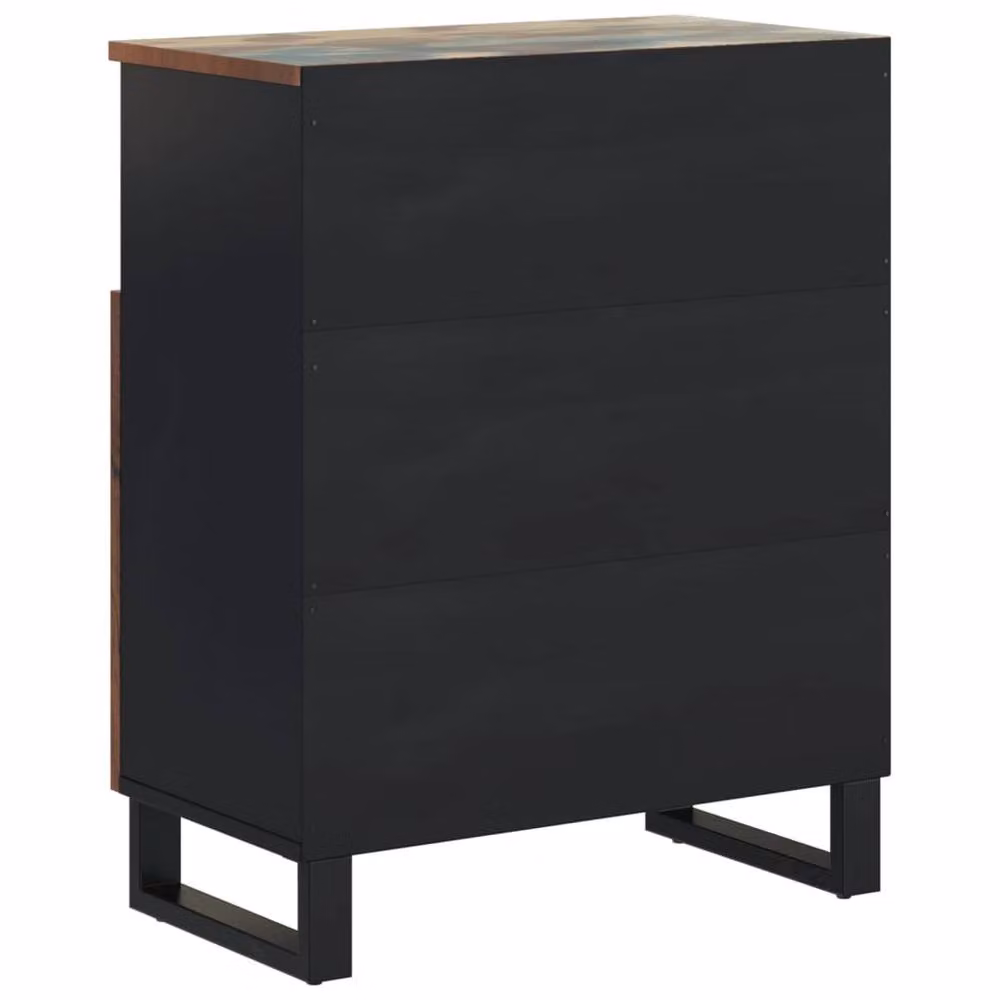 Berkfield Home Reclaimed Solid Wood Sideboard with 2 Doors, Multicolour, W/D/H: 60 x 33 x 75 cm – 5
