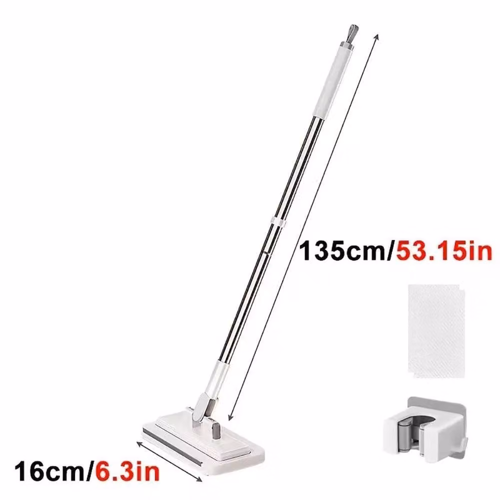 VOGREX Snap Grip Mini Lazy Mop with Disposable Dust Mop and Auto Cloth Change, White – 2